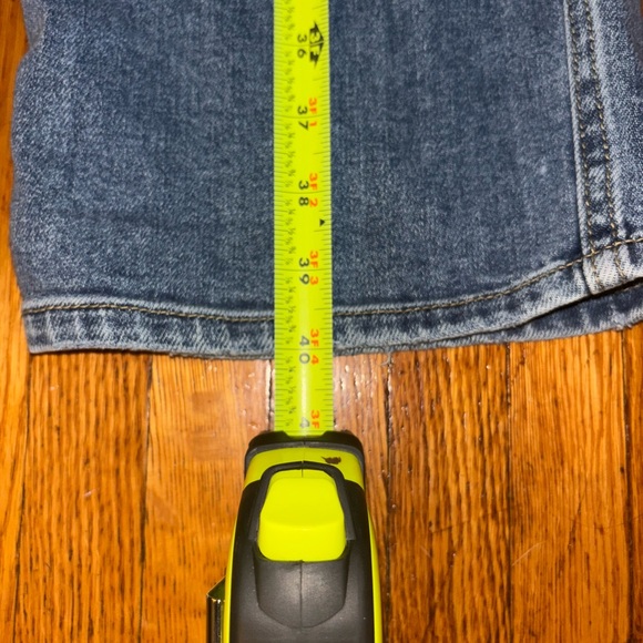 Distressed Blue Carpenter Jeans - Button Fly Wide Leg - Picture 5 of 5